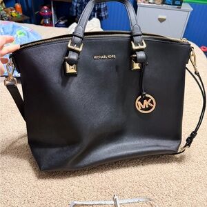 Michael Kors Black Leather Work Bag